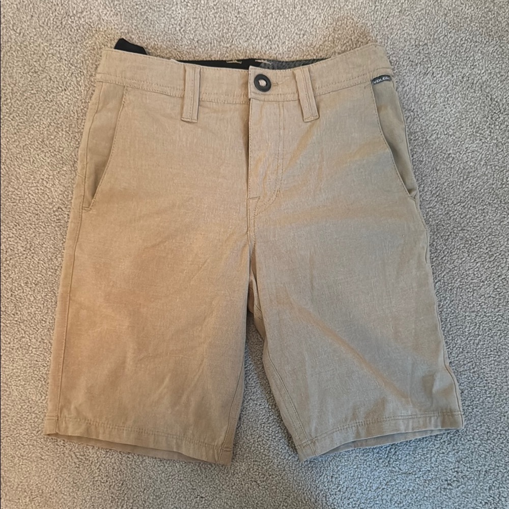 Volcom Tan Chino Shorts Lightweight Casual